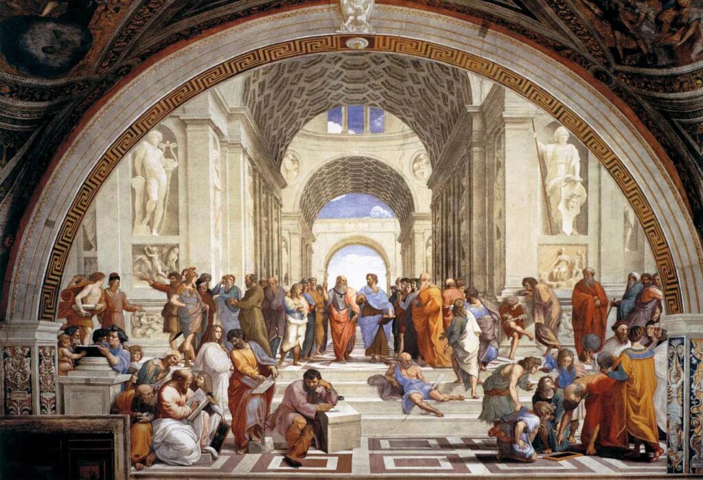 ۱۸ هنرمند مشهور رنسانس: اثر مکتب آتن از رافائل