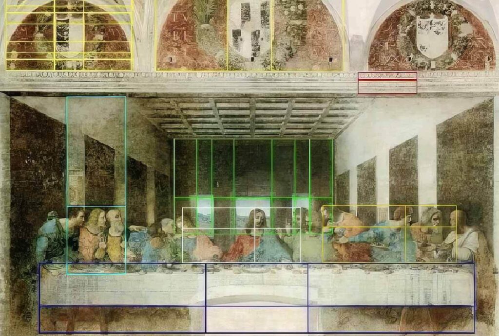 نسبت طلایی: نقاشی شام آخر اثر لئوناردو داوینچی